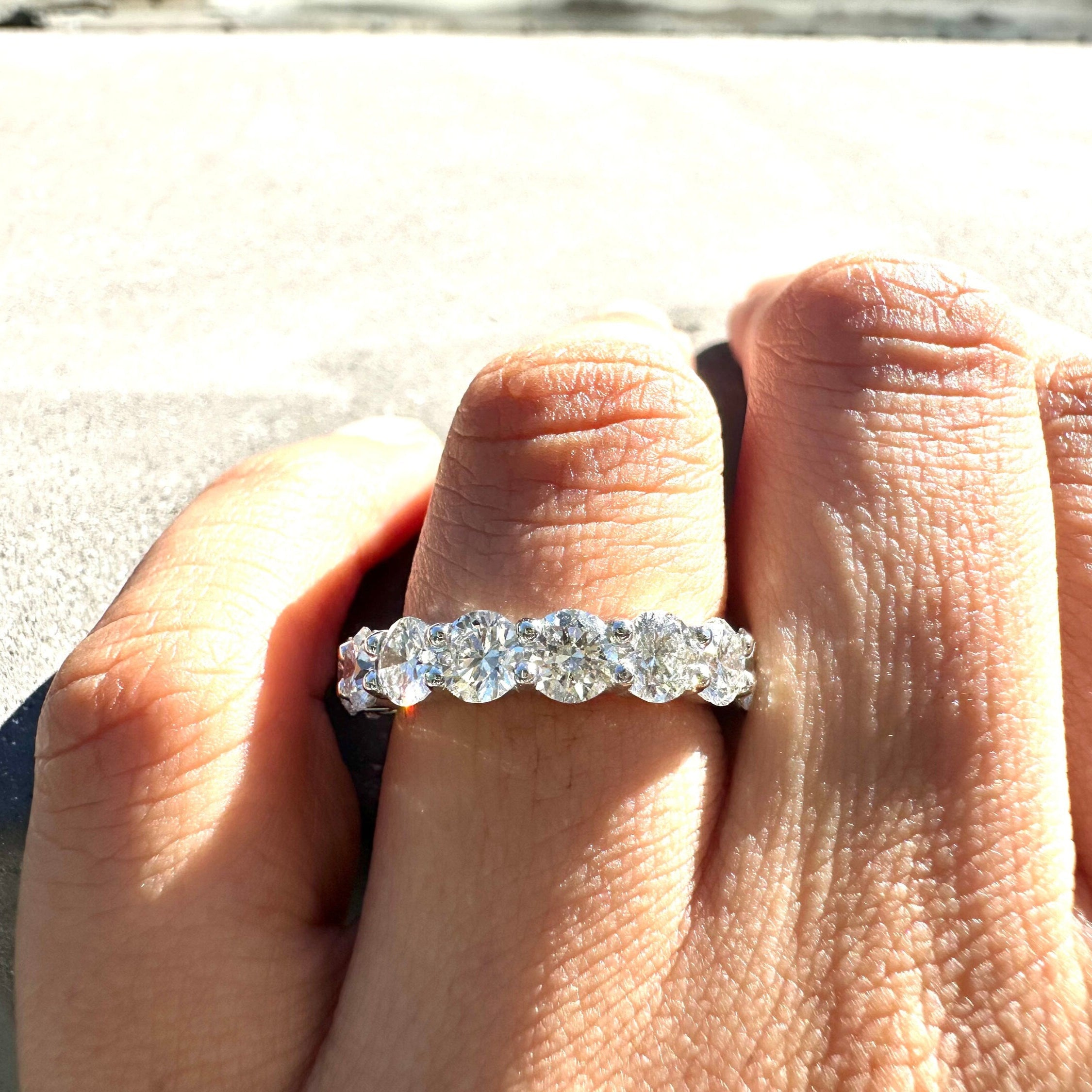6 Carat Round Diamond Eternity Band