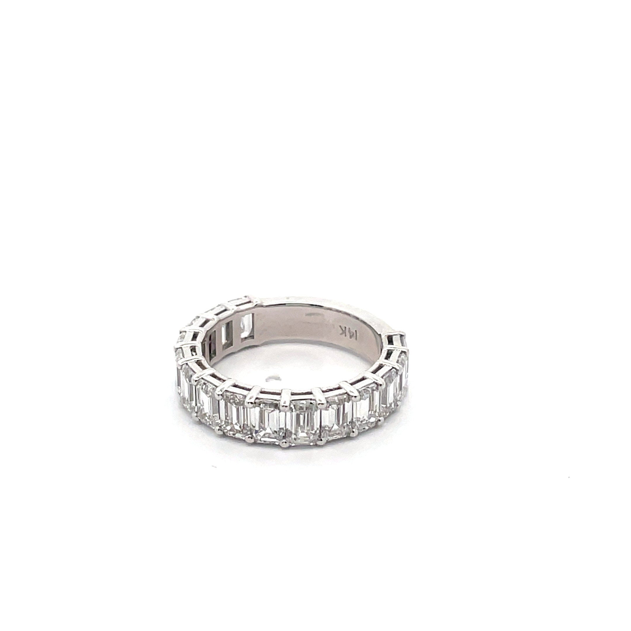 4 Carat Emerald Cut 3/4 Way Diamond Eternity Band