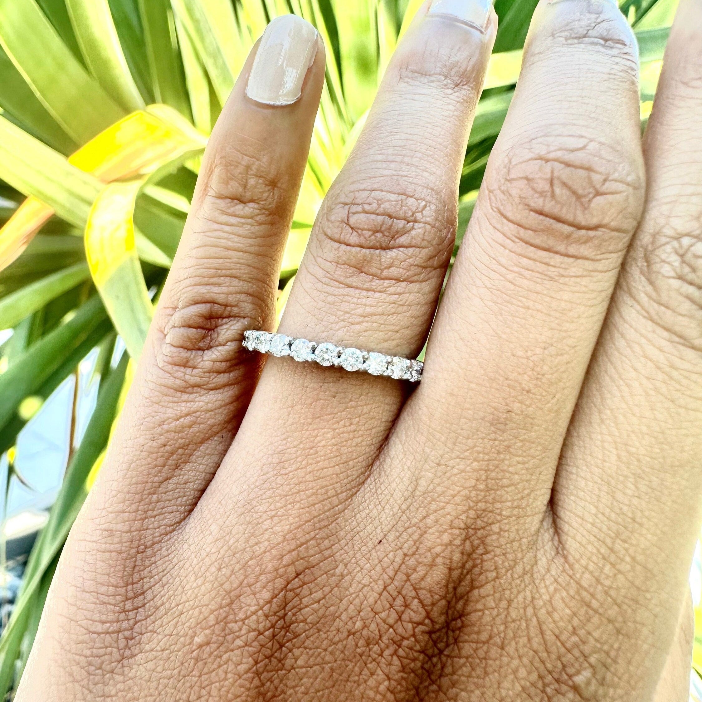 1 Carat Round Lab Grown Diamond Eternity Band