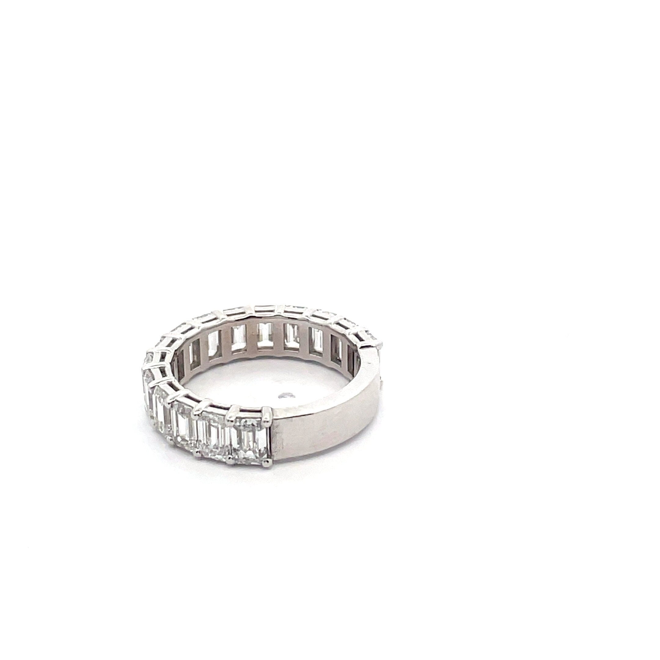 4 Carat Emerald Cut 3/4 Way Diamond Eternity Band