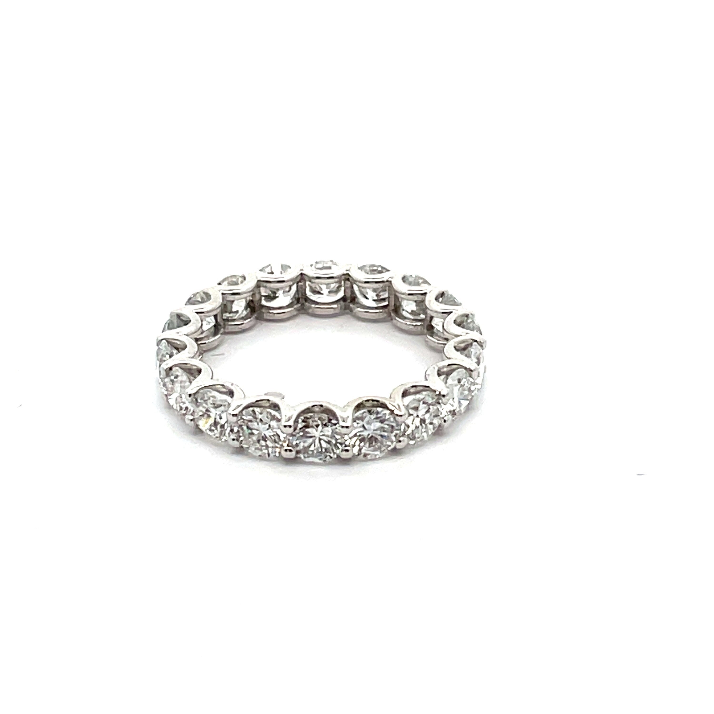 7 Carat Round U-Prong Diamond Eternity Band