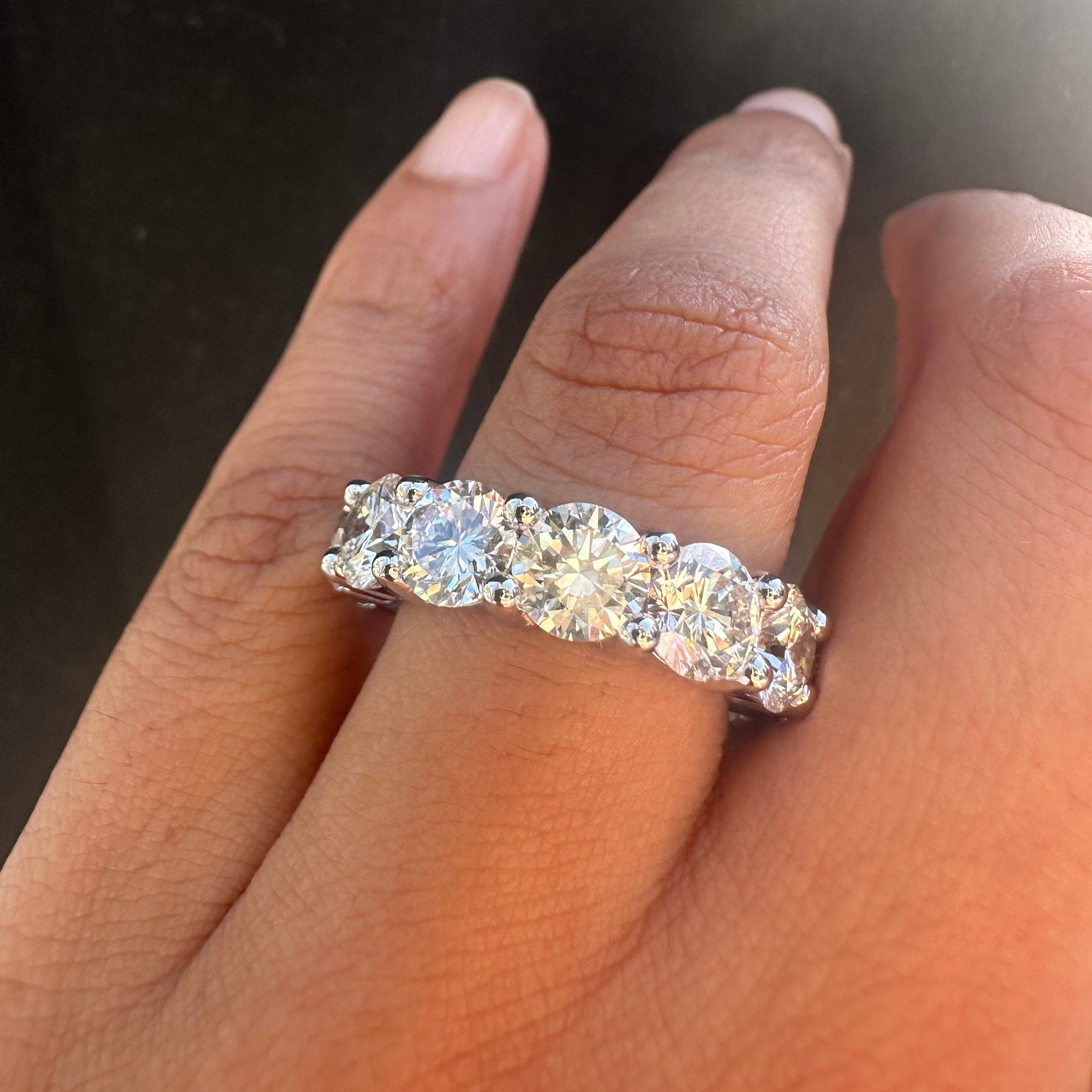 12 Carat Round Diamond Eternity Band