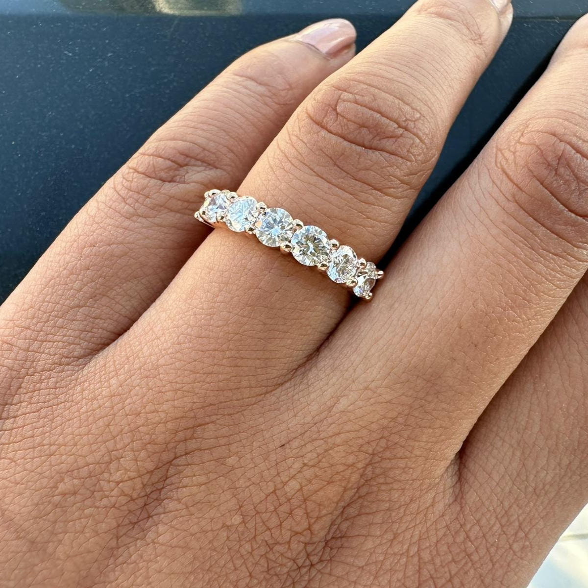 1.5 Carat 7 Stone Diamond Eternity Band