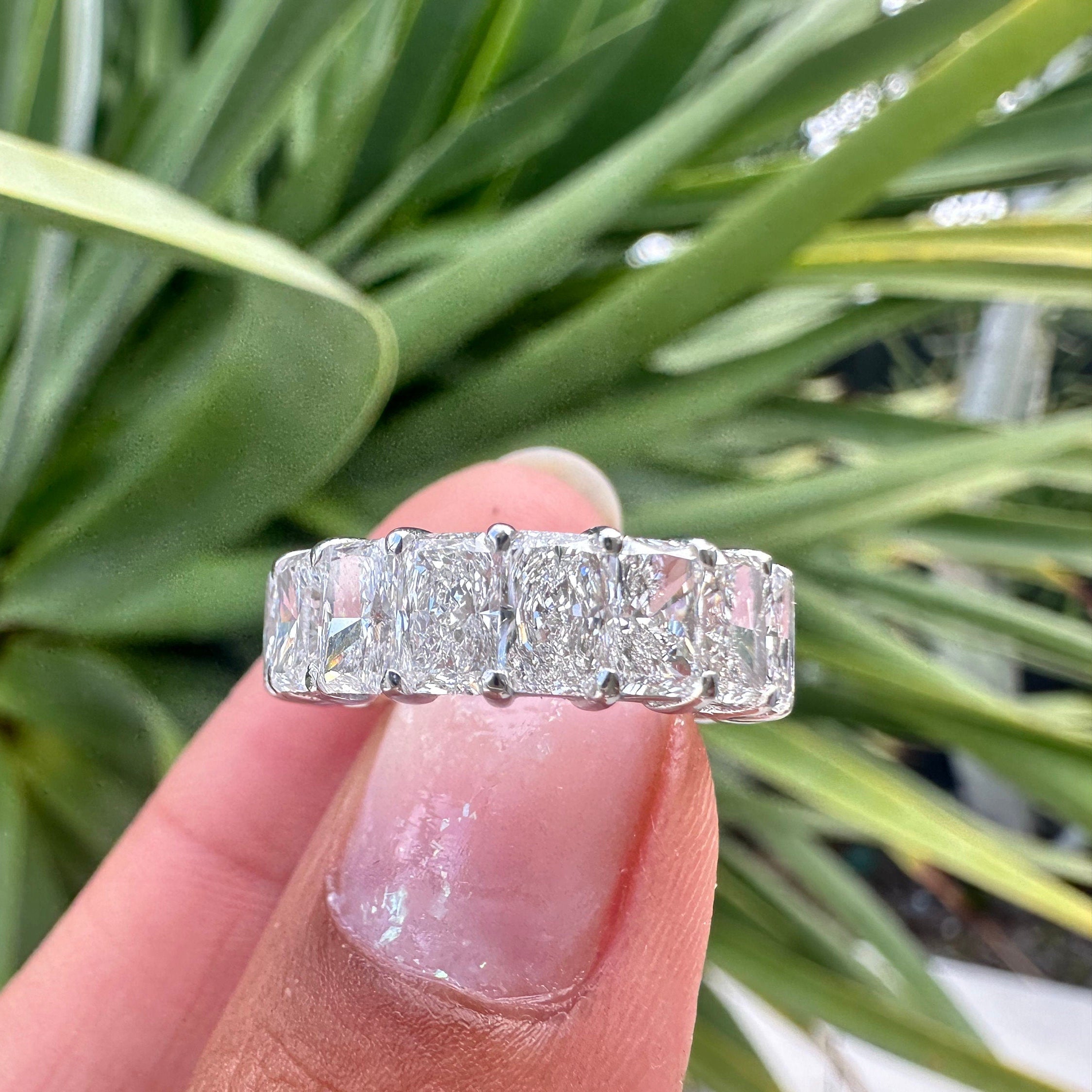 5 Carat Radiant Cut Diamond Eternity Band