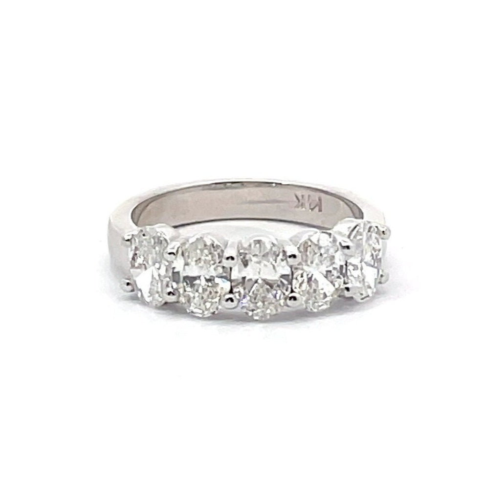 1.5 Carat 5 Stone Oval Eternity Band