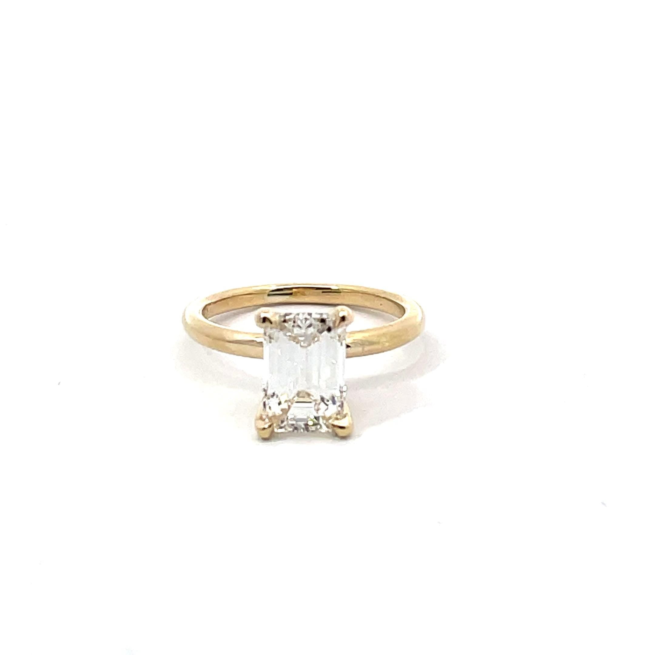 Emerald Cut Lab Grown Diamond Engagement Ring